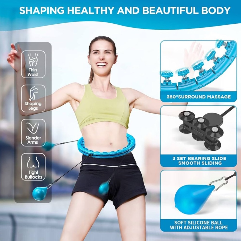 🆕 Infinity Hoop 🤩 Full Body Workout Color Blue! - Picture 2 of 7